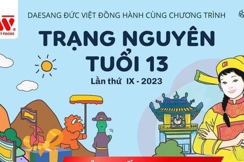 Daesang Đức Việt tiếp tục đồng hành đi tìm 'Trạng nguyên tuổi 13' lần thứ IX