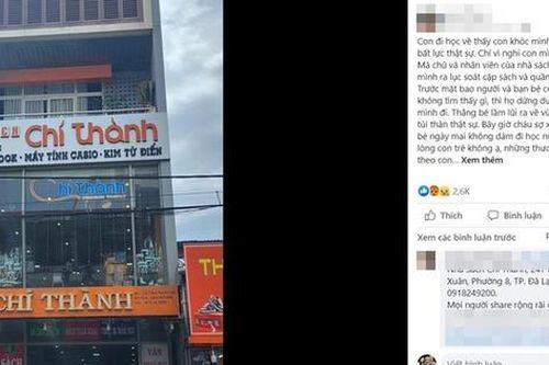 Phạt nhân viên nhà sách Chí Thành 15 triệu đồng vì hành vi lục soát người bé trai