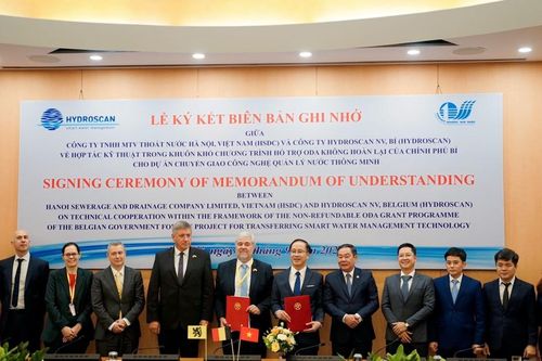Hà Nội ký hợp tác công nghệ quản lý nước thông minh với Bỉ