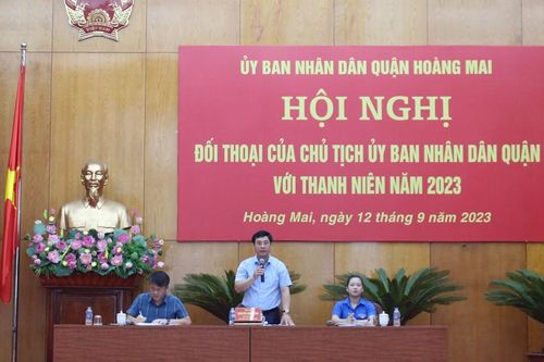 Chủ tịch UBND quận Hoàng Mai đối thoại với thanh niên