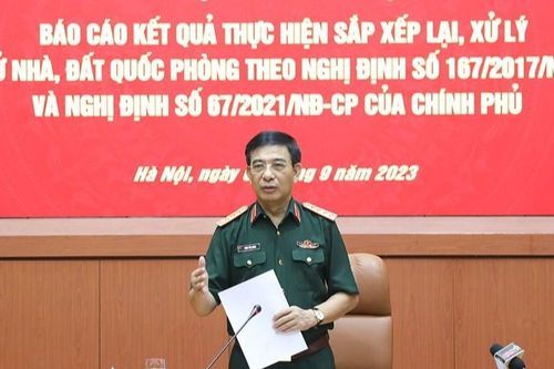 Hoàn thành sắp xếp lại, xử lý nhà, đất quốc phòng vào 2024