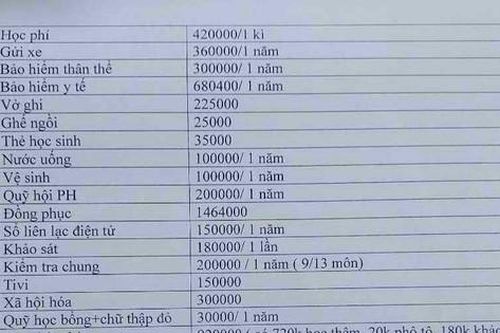 Trường học dự kiến thu gần 9 triệu/học sinh đầu năm, Sở GD&ĐT thanh tra sự việc