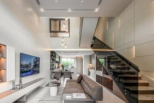 Nội thất gam màu trầm tinh tế trong căn biệt thự hơn 300m2
