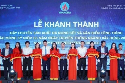 Viglacera khánh thành dây chuyền sản xuất đá nung kết