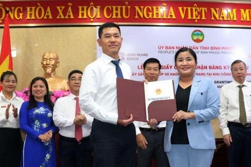 Bình Phước: Dự án 500 triệu nhận giấy chứng nhận đầu tư