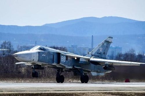 Tiêm kích Su-24 của Nga bị rơi khi bay huấn luyện