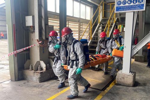 Công ty Núi Pháo: Diễn tập ứng phó sự cố hóa chất