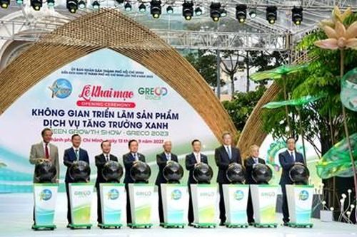 Tổng công Khí Việt Nam khai trương gian triển lãm 'giải pháp năng lượng cho tăng trưởng xanh' tại GRECO 2023
