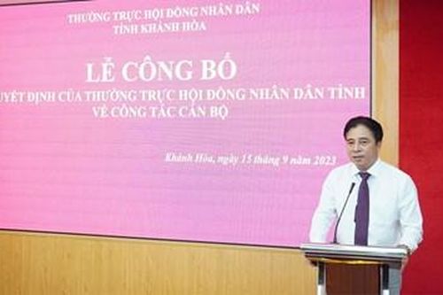 Giám đốc Sở Xây dựng Khánh Hòa giữ chức Chánh Văn phòng Đoàn đại biểu Quốc hội và Hội đồng nhân dân