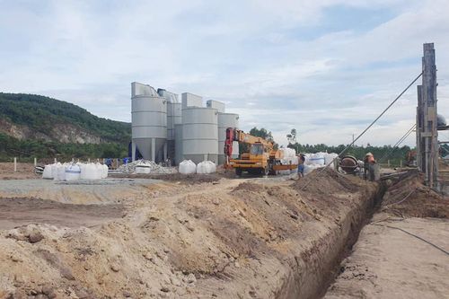 Hà Tĩnh: Gấp rút thi công Nhà máy nước hồ Đá Bạc
