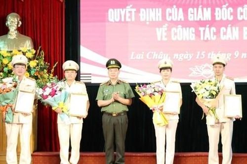 Công an tỉnh Lai Châu điều động, bổ nhiệm cán bộ