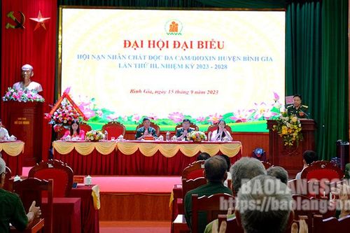 Đại hội Hội Nạn nhân chất độc da cam huyện Bình Gia, nhiệm kỳ 2023 – 2028