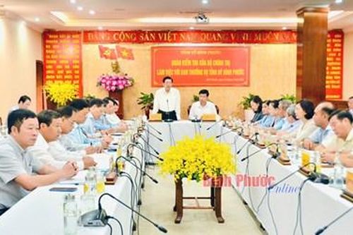 Công bố Quyết định kiểm tra của Bộ Chính trị tại Bình Phước