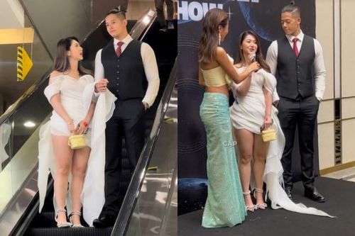 Đi sự kiện, bạn gái Trí Thịt Bòa bị soi chân 'cột đình'