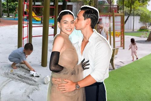 Cuối tuần của nhà Hồ Ngọc Hà: Kim Lý hóa bố bỉm, vóc dáng Leon - Lisa gây chú ý