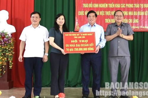 Ủy ban Mặt trận Tổ quốc tỉnh tổ chức hoạt động chuyên đề tại huyện Chi Lăng