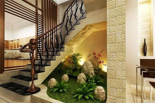 Cách bố trí tiểu cảnh gầm cầu thang hợp phong thủy để tránh gây họa