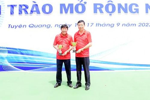 Đoàn vận động viên tỉnh Lạng Sơn đoạt 5 giải tại giải Quần vợt Cúp Tân Trào mở rộng năm 2023