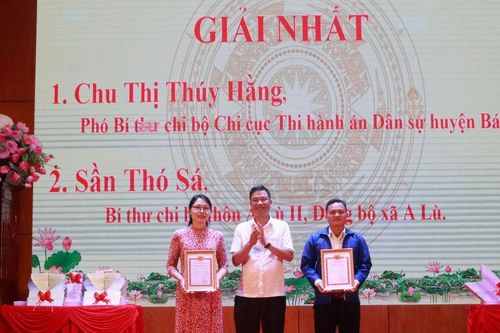 Huyện ủy Bát Xát trao giải Cuộc thi bí thư chi bộ giỏi năm 2023