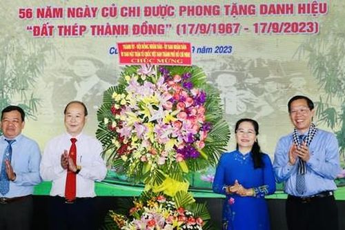 Họp mặt kỷ niệm 56 năm Củ Chi được phong tặng danh hiệu 'Đất Thép Thành Đồng'