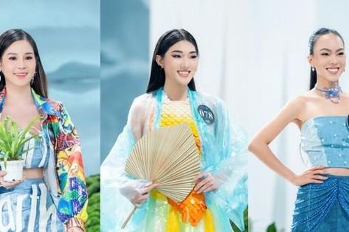 Thí sinh Miss Earth Vietnam 2023 khoe loạt trang phục tái chế độc đáo đầy ấn tượng