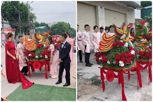 Choáng với dàn tráp ăn hỏi 'bê sái tay' của cô dâu Bắc Giang