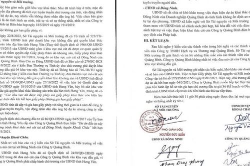 Văn phòng Chính phủ chuyển vụ việc Công ty Quảng Bình đến UBND tỉnh Hưng Yên giải quyết theo thẩm quyền
