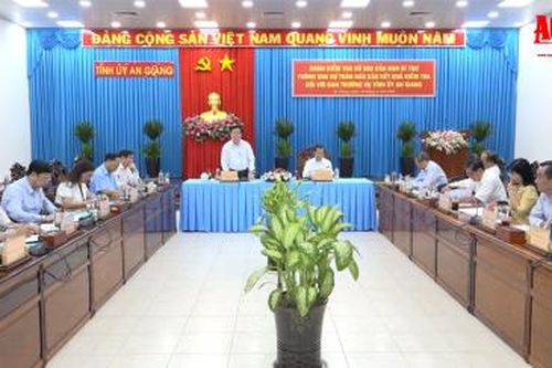 Đoàn kiểm tra số 893 thông qua dự thảo kết quả kiểm tra đối với Ban Thường vụ Tỉnh ủy An Giang