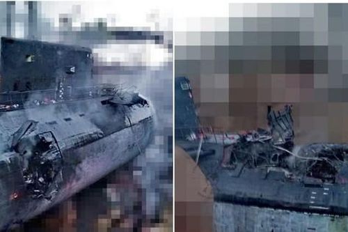 Xuất hiện hình ảnh tàu ngầm Rostov-on-Don Nga bị hư hỏng nghiêm trọng sau cuộc tấn công của Ukraine