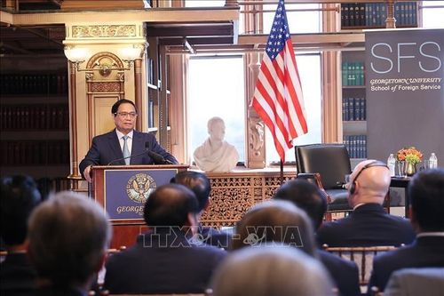 Thủ tướng Phạm Minh Chính thăm Đại học Georgetown