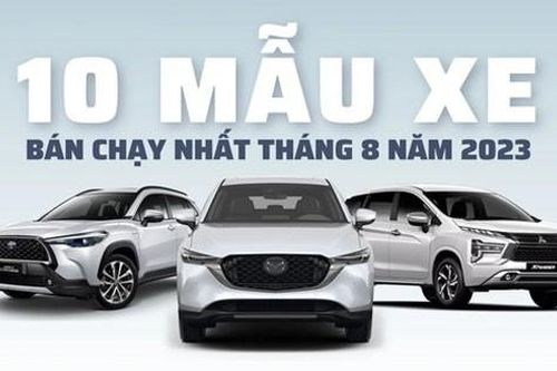 10 mẫu xe ô tô bán chạy nhất tháng 8/2023