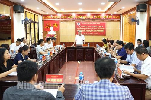 Hội thảo tư vấn phản biện dự thảo Dự án cải tạo, sửa chữa, hoàn thiện hệ thống kết cấu hạ tầng KCN Khánh Phú và KCN Tam Điệp I