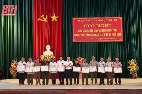 Huyện Quan Hóa biểu dương điển hình tiên tiến trong vùng đồng bào dân tộc thiểu số và miền núi