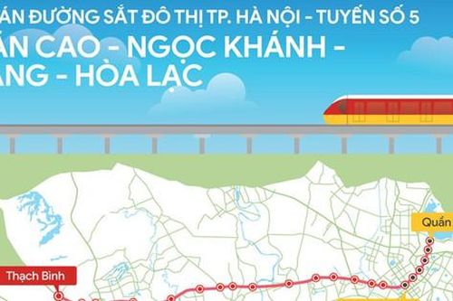 Hà Nội sẽ đầu tư hơn 65.400 tỷ đồng cho dự án đường sắt đô thị tuyến số 5