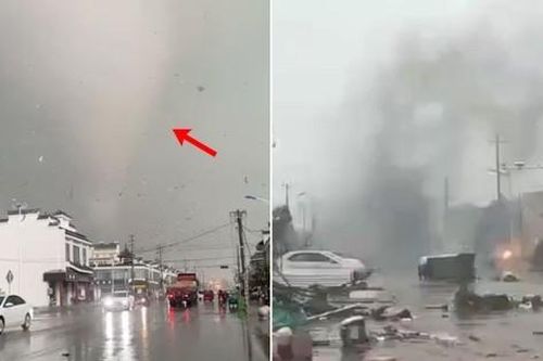 Video lốc xoáy dữ dội bất ngờ xuất hiện ở Trung Quốc, sức tàn phá không thể dự báo