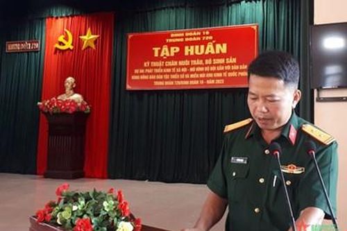 Trung đoàn 720 tập huấn kỹ thuật chăn nuôi trâu, bò giúp nhân dân thoát nghèo