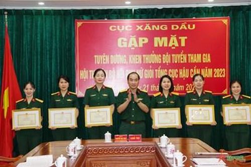 Cục Xăng dầu tuyên dương Đội tuyển tham gia Hội thi cán bộ hội phụ nữ giỏi cấp Tổng cục Hậu cần năm 2023
