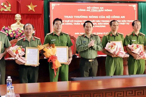 Nhiều tập thể, cá nhân thuộc Công an tỉnh Đắk Nông được Bộ Công an, UBND tỉnh khen thưởng