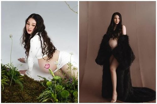 'Cô dâu 200 cây vàng' khoe bộ ảnh bụng bầu đẹp như tranh vẽ