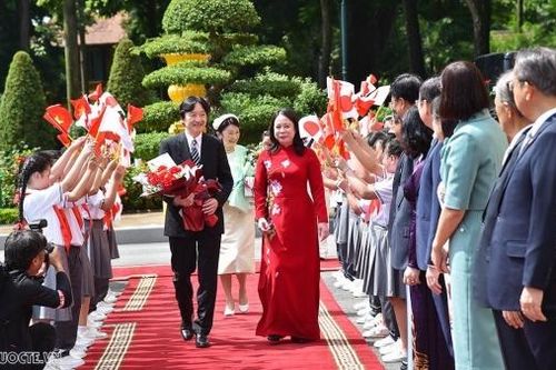 Lễ đón chính thức Hoàng Thái tử Nhật Bản Akishino và Công nương tại Phủ Chủ tịch