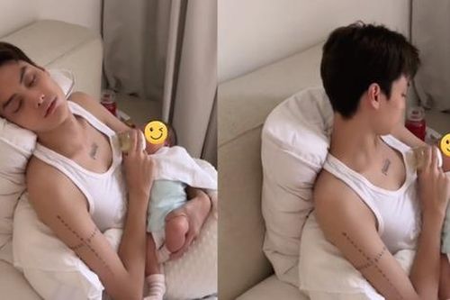 Ghi lại cảnh chồng ngủ gật chăm con, cô vợ tuyên bố: Lấy đúng người, mình sẽ là người quay clip!