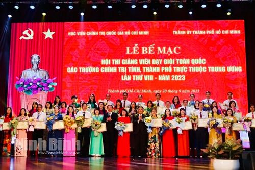 Hai giảng viên Trường Chính trị Ninh Bình đạt danh hiệu giảng viên dạy xuất sắc và giảng viên dạy giỏi tại Hội thi Giảng viên dạy giỏi toàn quốc lần thứ VIII