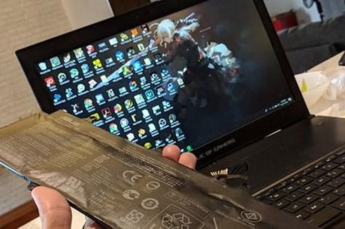 Nguy cơ xảy ra cháy nổ nguy hiểm từ pin laptop bị phồng, dễ gây tai nạn nghiêm trọng