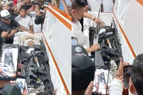 Trùm ma túy Ecuador được chất đầy súng lên thi thể