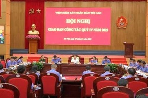 VKSND tối cao giao ban công tác Quý IV năm 2023