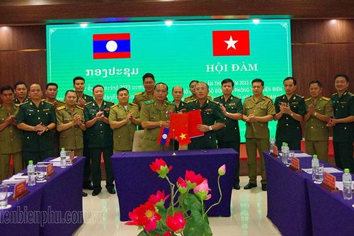 Bộ Chỉ huy Bộ đội Biên phòng Ðiện Biên Hội đàm thường niên với Ty An ninh tỉnh Phoong Sa Ly