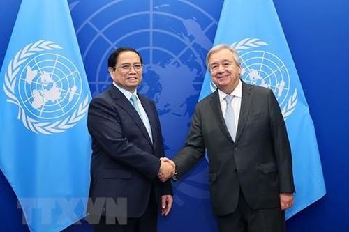 Thủ tướng Phạm Minh Chính gặp Tổng Thư ký Liên hợp quốc Antonio Guterres