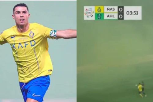 Ronaldo ghi bàn trong hoản cảnh 'siêu lạ' khi thủ môn không nhìn thấy gì, Al Nassr thắng dàn sao châu Âu của Al Ahli