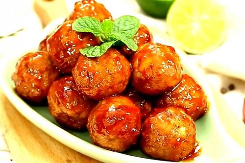 Bò viên nướng sốt cà chua