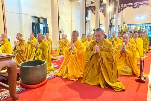 Nam Định: Trường hạ Trúc Lâm Thiên Trường tổ chức lễ tạ pháp khóa hậu An cư kiết hạ